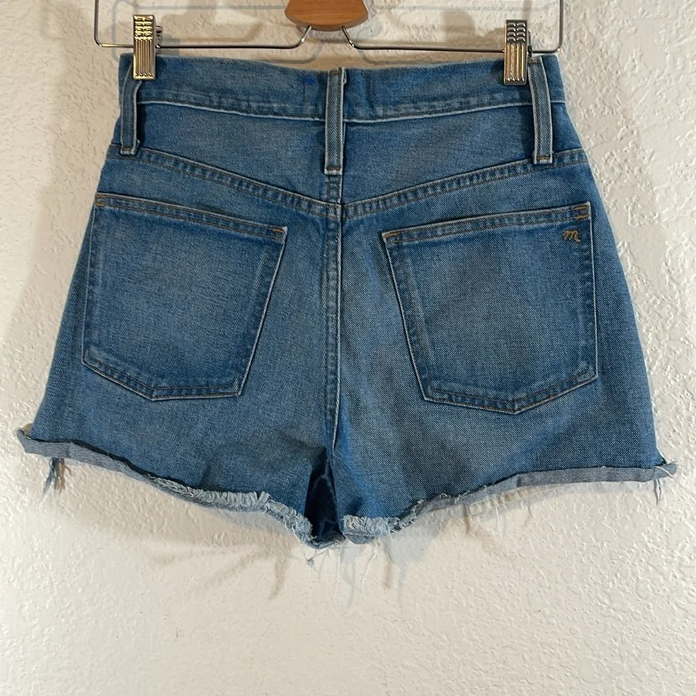 MADEWELL The Perfect Jean Short High Rise Light Wash Cut Off Denim Shorts Cotton